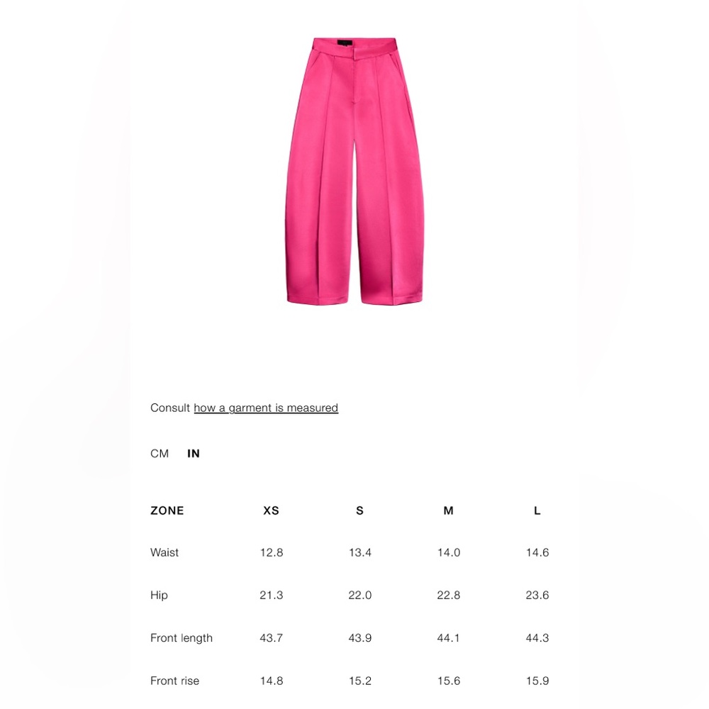 ZARA SATIN EFFECT BALLOON PANTS - Picture 9 of 10